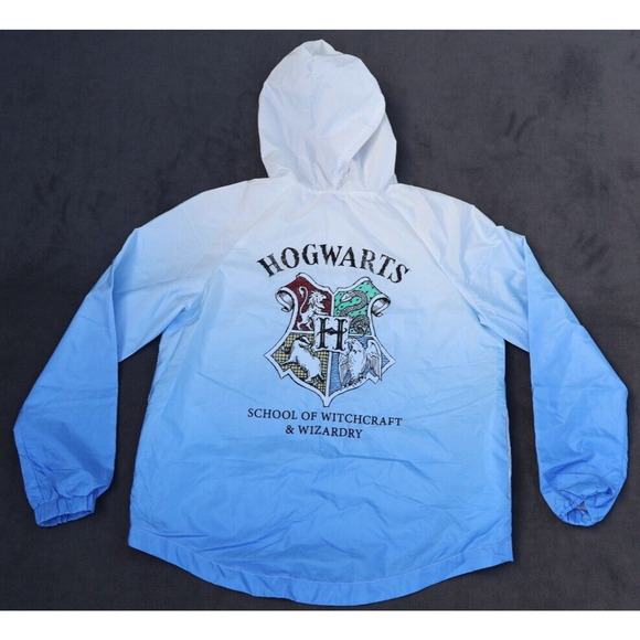 HARRY POTTER HOGWARTS Jacket/Wind Breaker. Light Weight Rain 1/2 Zip X-Small. - Picture 7 of 14